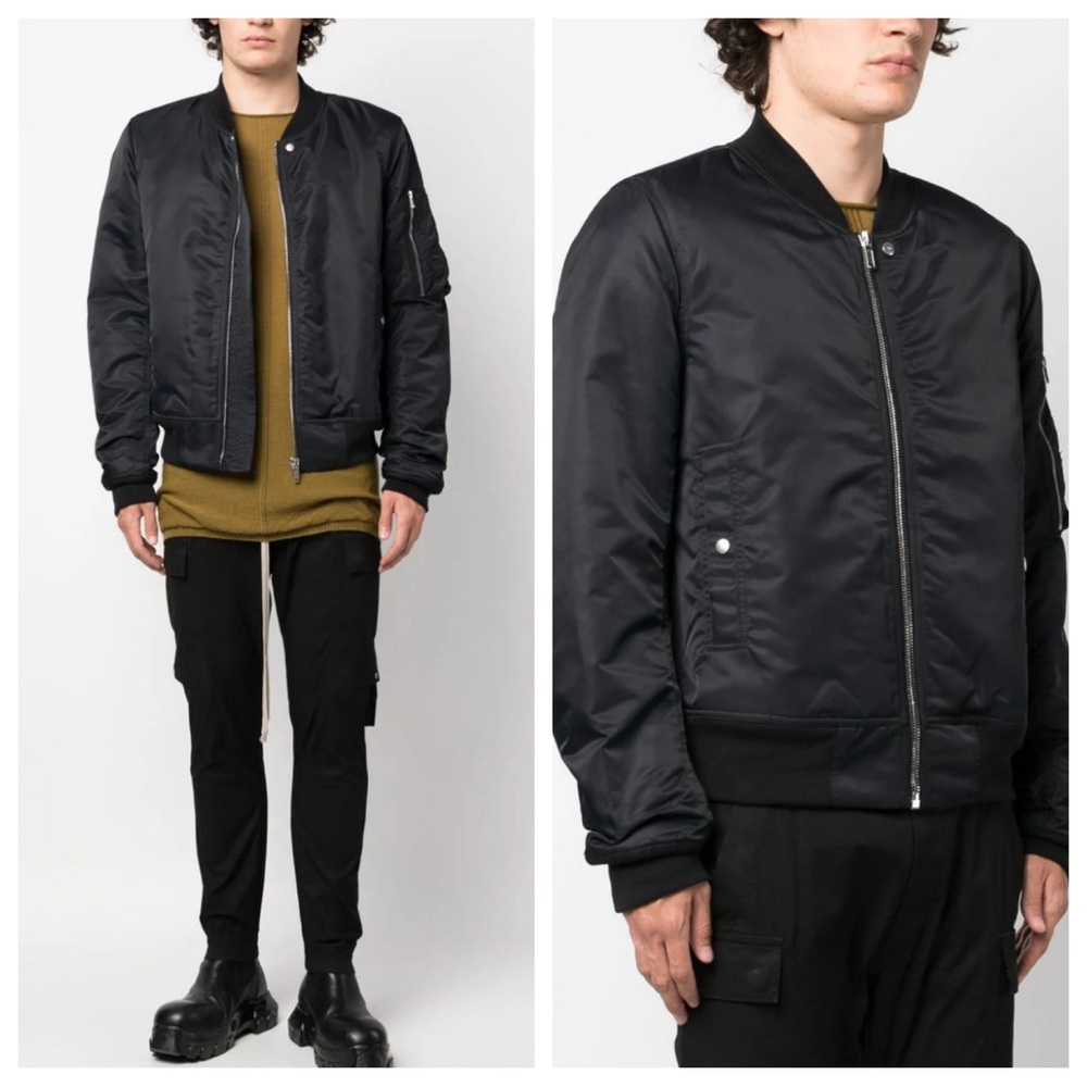 Rick Owens Drkshdw Classic Flight Padded Bomber Jacket in Black
